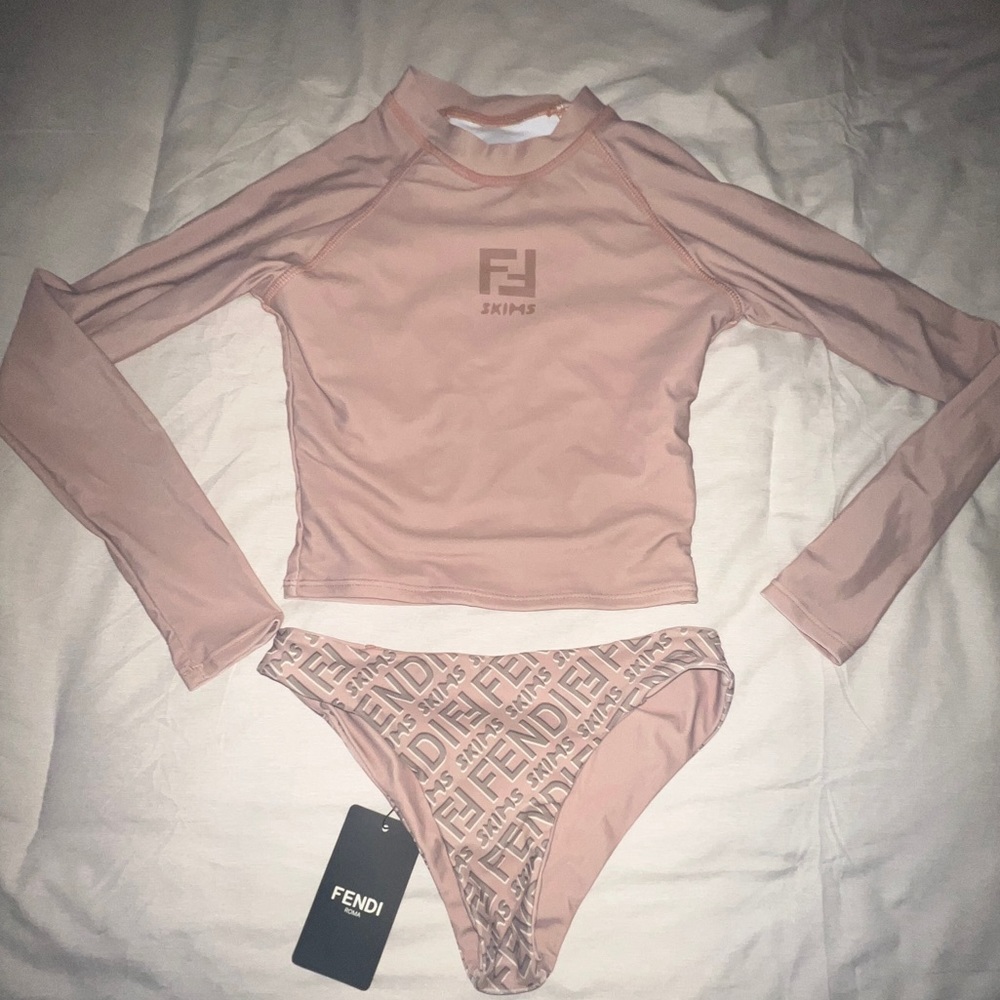 FENDI x SKIMS Long Sleeve Swim Set